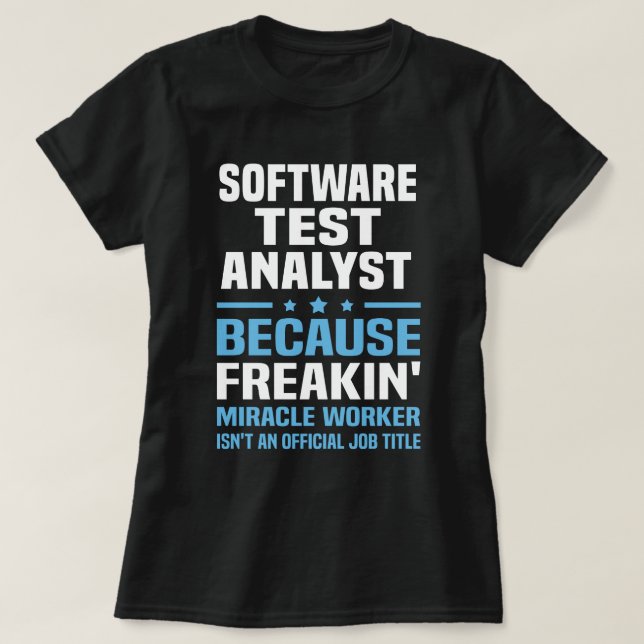 Camiseta Analista de pruebas de software (Diseño del anverso)