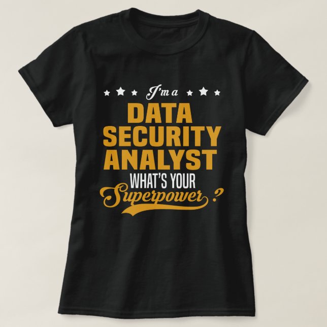 Camiseta Analista de seguridad de datos (Diseño del anverso)