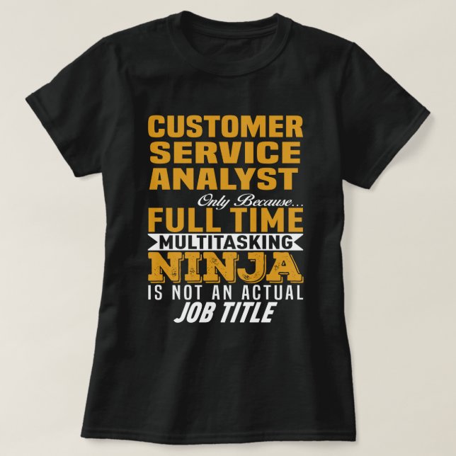 Camiseta Analista de servicio al cliente (Diseño del anverso)
