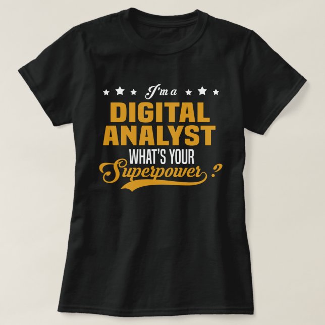 Camiseta Analista digital (Diseño del anverso)