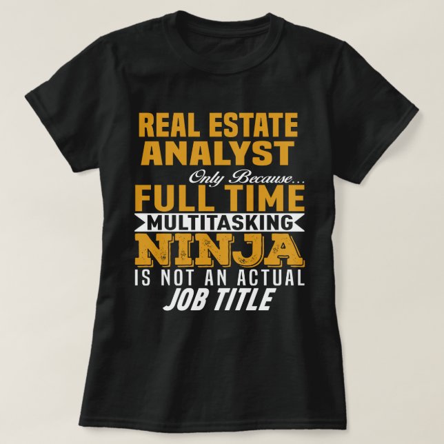 Camiseta Analista inmobiliario (Diseño del anverso)