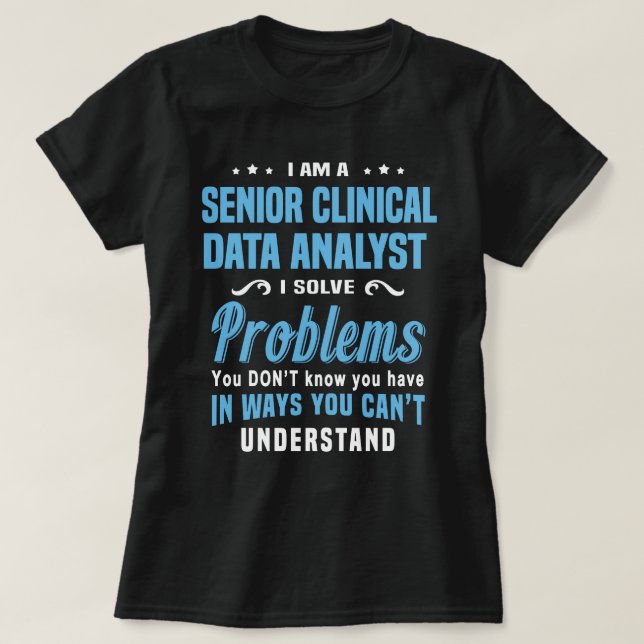 Camiseta Analista Principal de Datos Clínicos (Diseño del anverso)