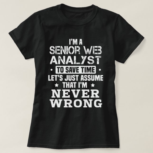 Camiseta Analista Web Senior (Diseño del anverso)