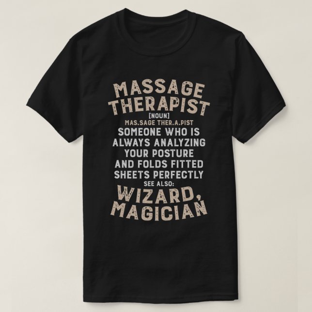 Camiseta Analizando siempre tu postura, el divertido masaje (Diseño del anverso)