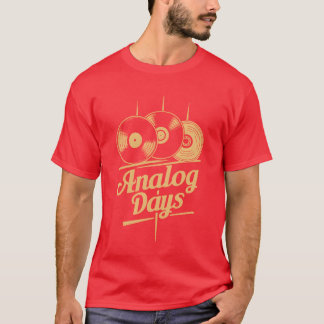 Camiseta Analog Days Vintage Vinyl Record Music Lover 90s f