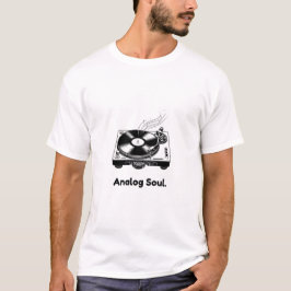 Camiseta Analog Soul Vinyl T-Shirt | Minimalist Turntable
