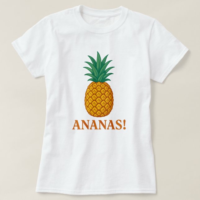 Camiseta ¡Ananas! (Diseño del anverso)