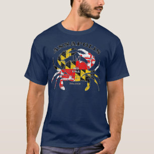 Camiseta Anápolis Bandera del Estado de Maryland Pesca del 