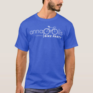 Camiseta Anápolis Fiesta de bicicletas Tee azul con logotip