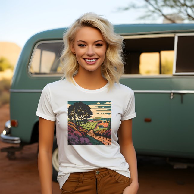 Camiseta Anápolis Valley, Canadá, paisaje de viaje, blanco (A perfect shirt for nature lovers to wear while camping, hiking, or walking in the Great Outdoors.)