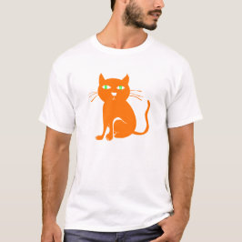 Camiseta anaranjada de Halloween del gato (niño)