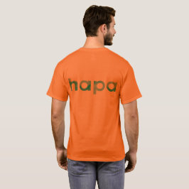 Camiseta anaranjada de Hapa de los hombres