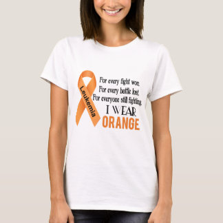 Camiseta anaranjada de la cinta del cáncer de la