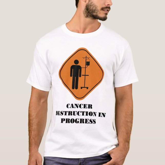 Camiseta anaranjada de la destrucción del cáncer (Anverso)