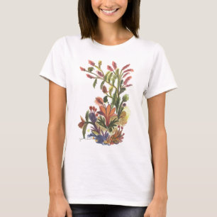 Camiseta anaranjada de la flor