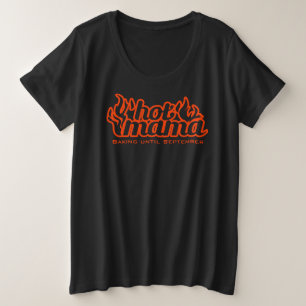 Camiseta anaranjada de maternidad de la hornada