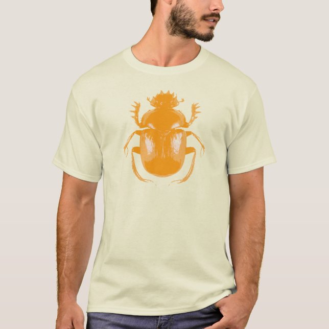 Camiseta anaranjada del escarabajo del escarabajo (Anverso)