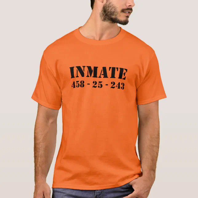 Camiseta naranja divertida de la cárcel del condado para hombre