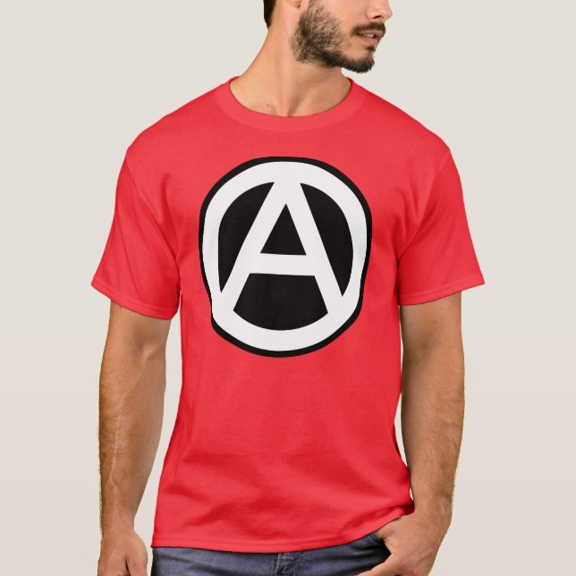 Camiseta Anarchy símbolo Clásico (fondo negro) (Anverso)
