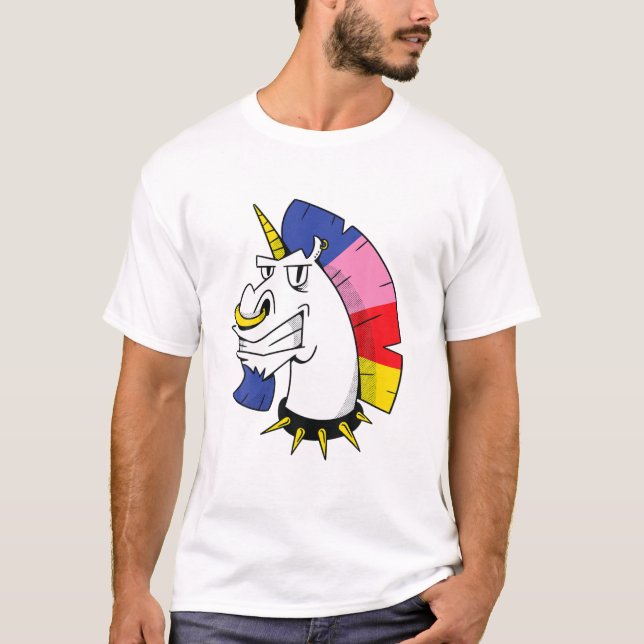 Camiseta Anarquía del punk Unicornio Animal Classic Vegan 9 (Anverso)
