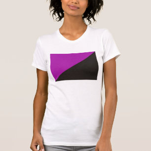 Camiseta anarquía negra púrpura de la bandera del feminis