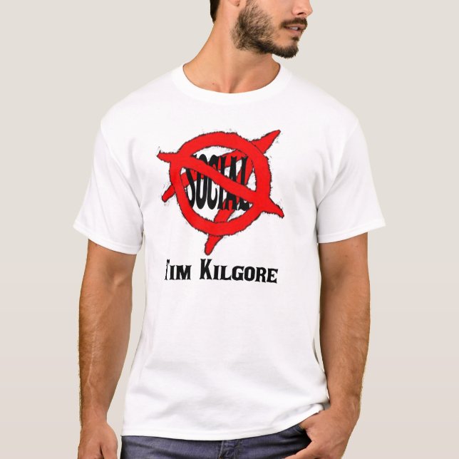 Camiseta Anarquista antisocial de Tim Kilgore (luz) (Anverso)