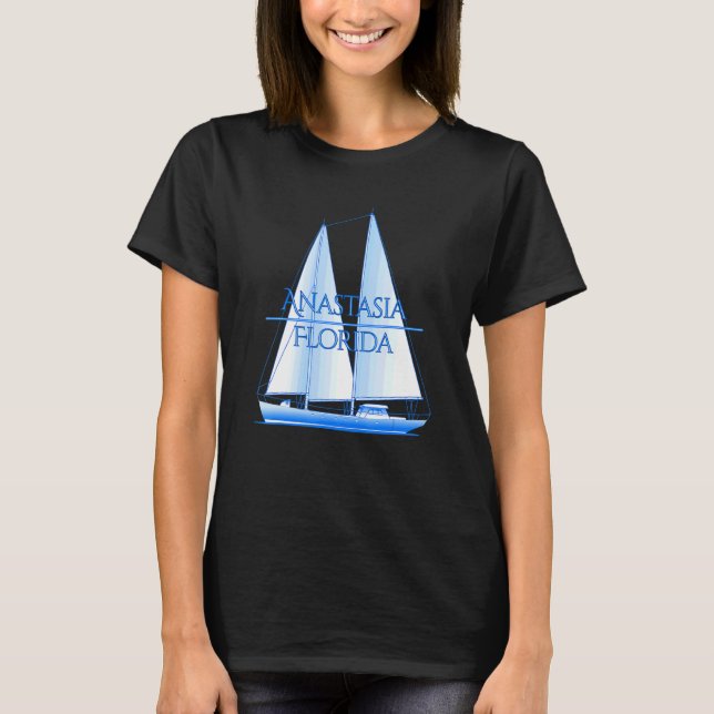 Camiseta Anastasia Island Florida Navegación Náutica Coster (Anverso)