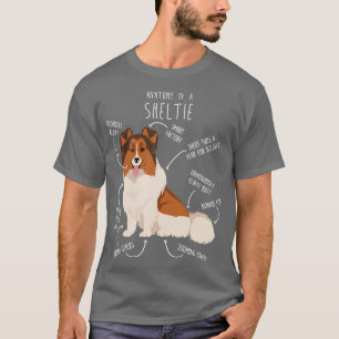 Camiseta Anato, perro pastor de Shetland blanco con cubiert