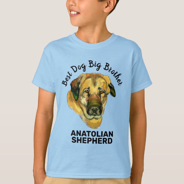 Camiseta Anatolian Shepheran acuarela mejor hermano mayor (Anverso)