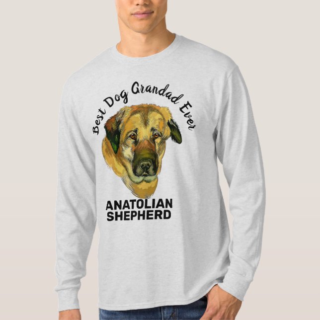 Camiseta Anatolian Shepherd acuarela mejor granada de perro (Anverso)