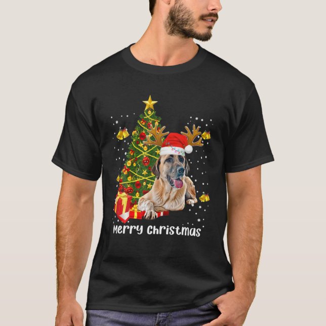 Camiseta Anatolian Shepherd Dog Christmas Tree Santa Xmas P (Anverso)
