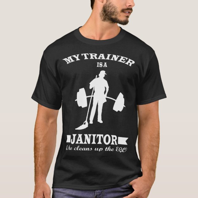 Camiseta Anatoly My Trainer Is Janitor Funny Gym Prank  (Anverso)