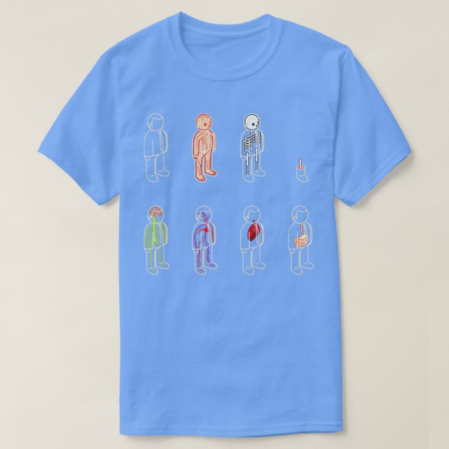 Camiseta anatomía básica (Diseño del anverso)