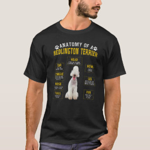 Camiseta Anatomía Bedlington Terrier para mujeres hombres