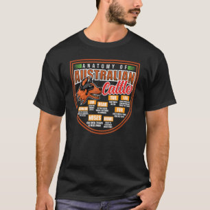 Camiseta Anatomía bovina australiana reproductores de heele