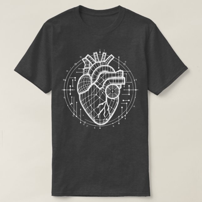 Camiseta anatomía cardíaca (Diseño del anverso)