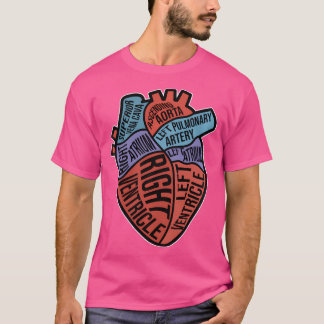 Camiseta Anatomía cardíaca Médica G Estudiantes de Medicina