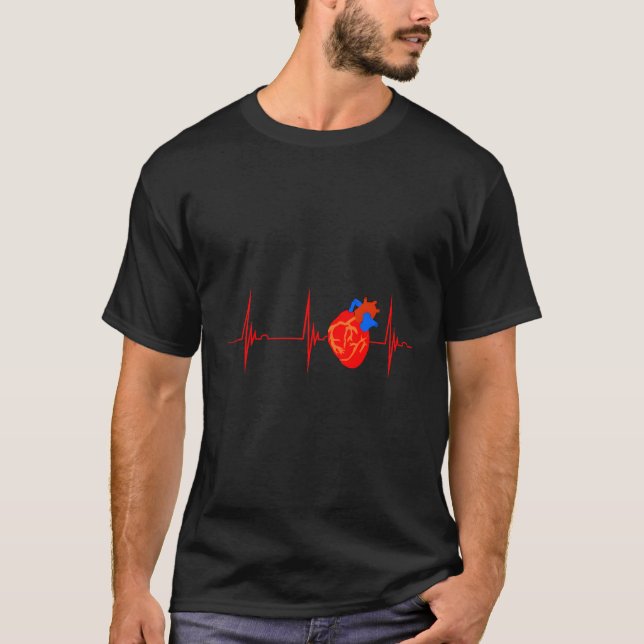 Camiseta Anatomía Cardiológica Ritmo Ekg Pulso Nur Cardíaco (Anverso)