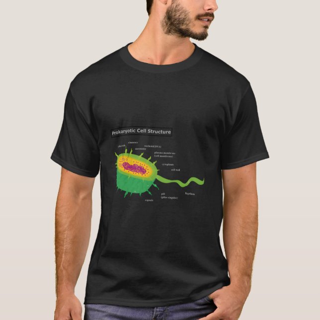Camiseta Anatomía Celular Bacterias Célula Vegetal (Anverso)