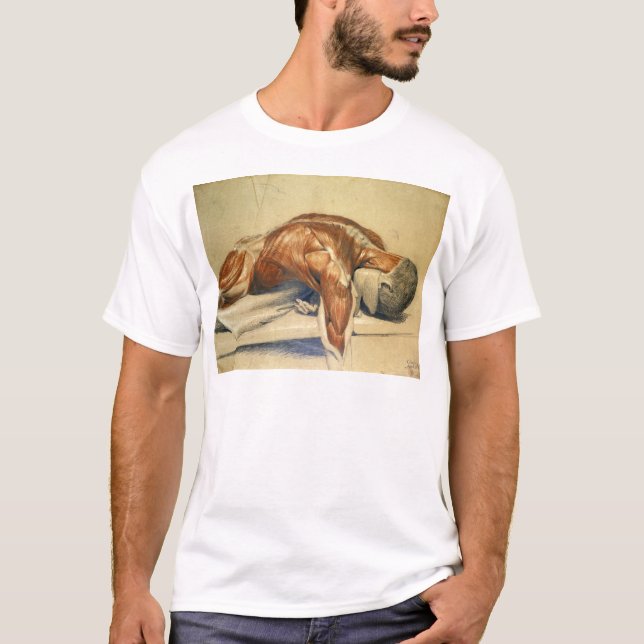 Camiseta Anatomía Charles Landseer del vintage un cuerpo (Anverso)