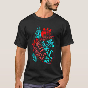 Camiseta Anatomía Corazón Aorta venas Médica Enfermera Card