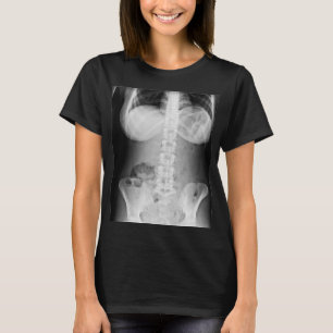 Camiseta Anatomía corporal humana de rayos X médica