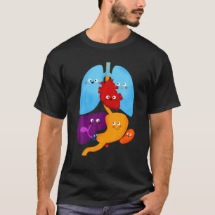 Camiseta Anatomía Cuta Y Fisiología Cuerpos De Pulmones C