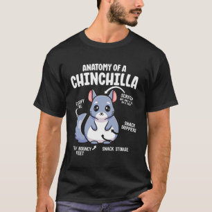 Camiseta Anatomía De Animales Chinchilla Hombres Educativos