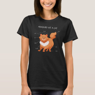Camiseta Anatomía de animales de gato Educación Científica