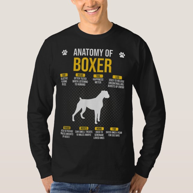Camiseta Anatomía De Boxer Dog Lover (Anverso)