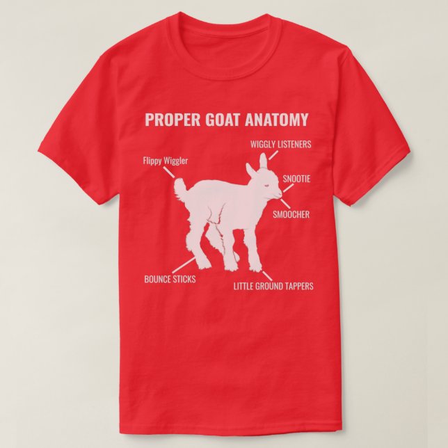 Camiseta Anatomía de cabra adecuada, amante de los animales (Diseño del anverso)