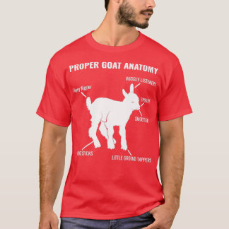 Camiseta Anatomía de cabra adecuada, amante de los animales