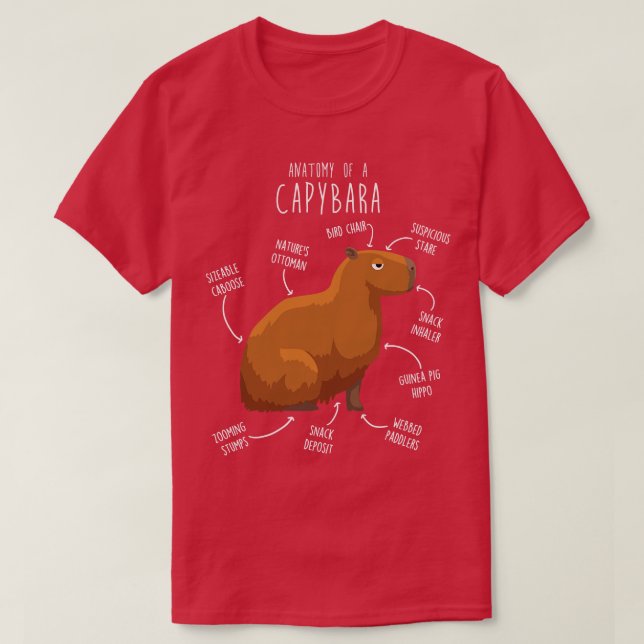 Camiseta Anatomía de Capibara 1 (Diseño del anverso)