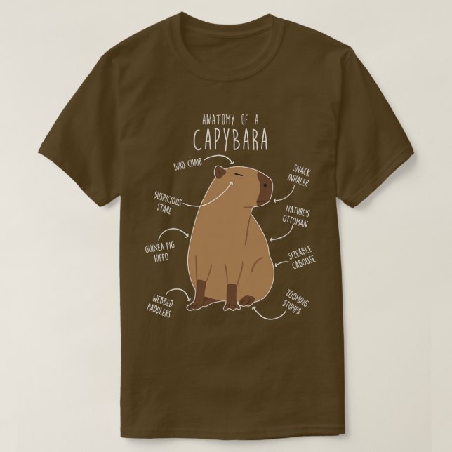Camiseta Anatomía de Capibara 3 (Diseño del anverso)